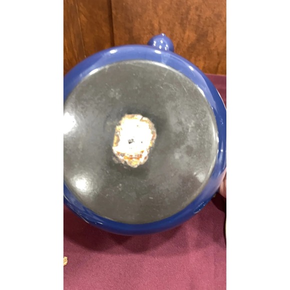 Vintage Blue Enamel Teapot - Picture 5 of 7